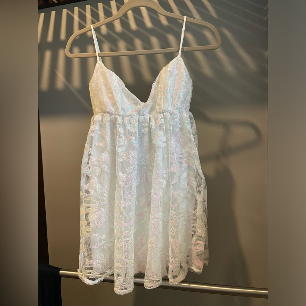 Sparkly white dress